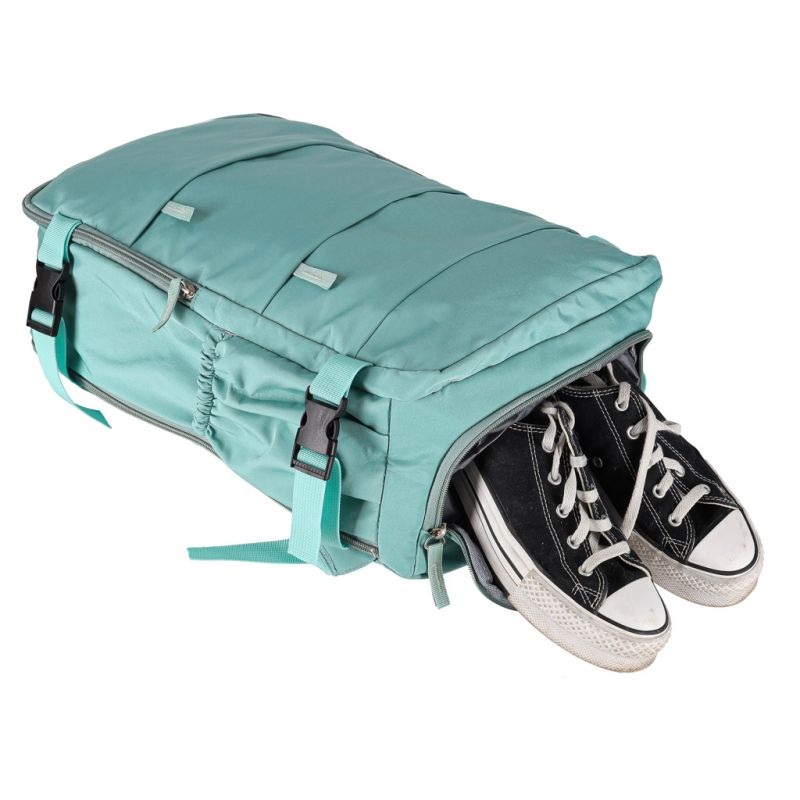 Plecak podróżny turystyczny bagaż zielony 45x30 cm - obrazek 8