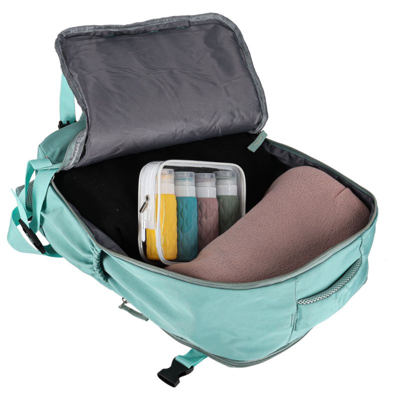 Plecak podróżny turystyczny bagaż zielony 45x30 cm - obrazek 9