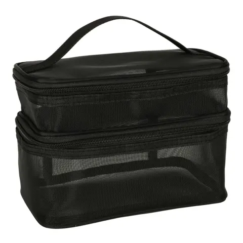 Kosmetyczka damska męska podróżna organizer składany XXL czarny