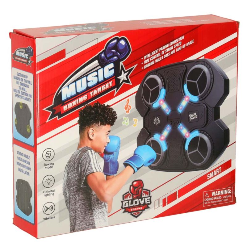 Tarcza bokserska treningowa na ścianę trenażer muzyka Bluetooth LED USB - obrazek 11