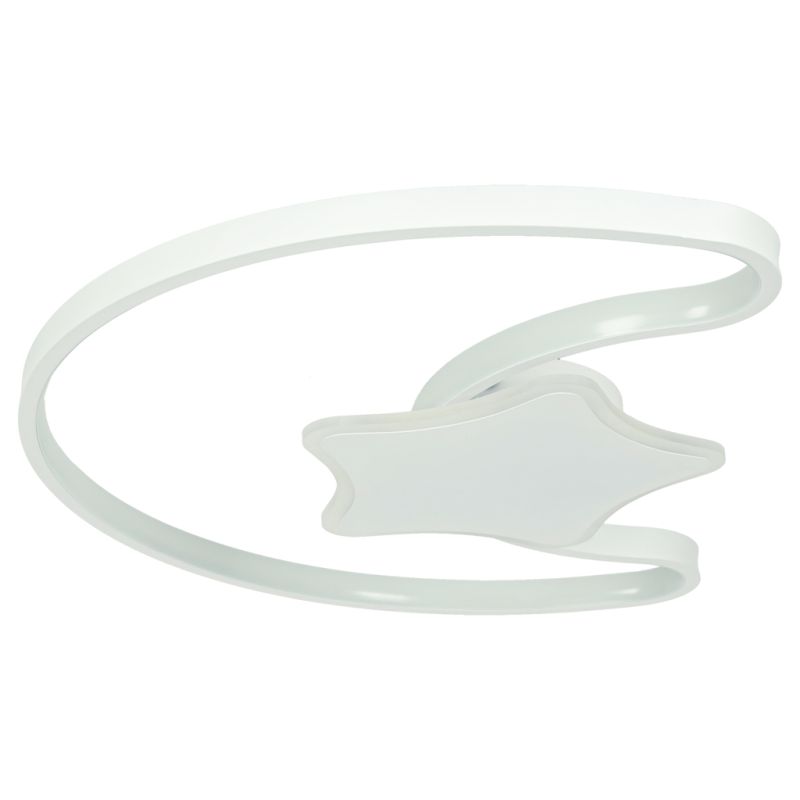 Lampa LED sufitowa plafon do pokoju dziecięcego ściemniana + pilot księżyc biała - obrazek 7