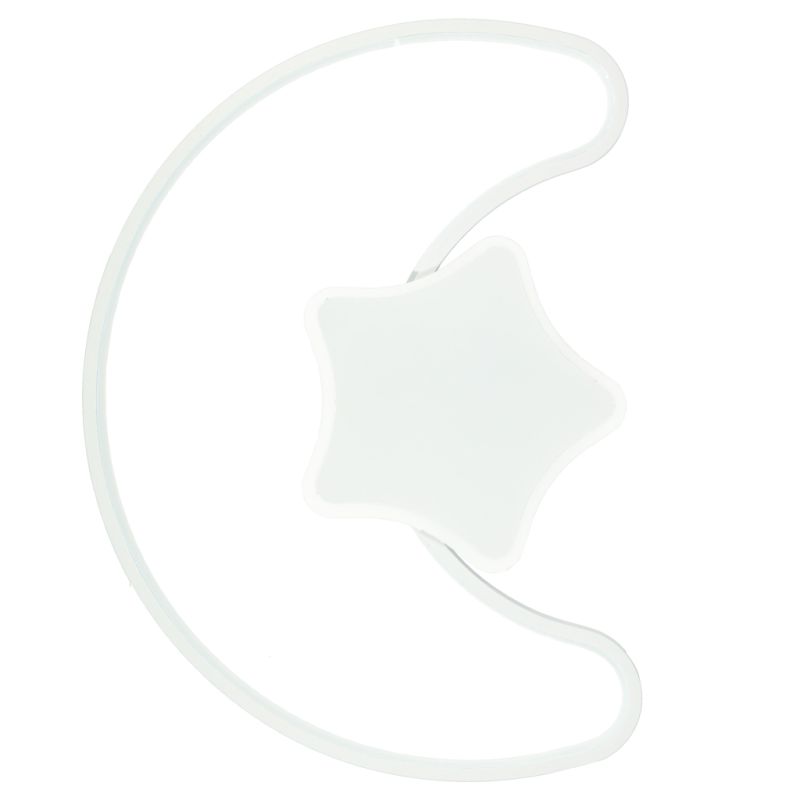 Lampa LED sufitowa plafon do pokoju dziecięcego ściemniana + pilot księżyc biała - obrazek 9