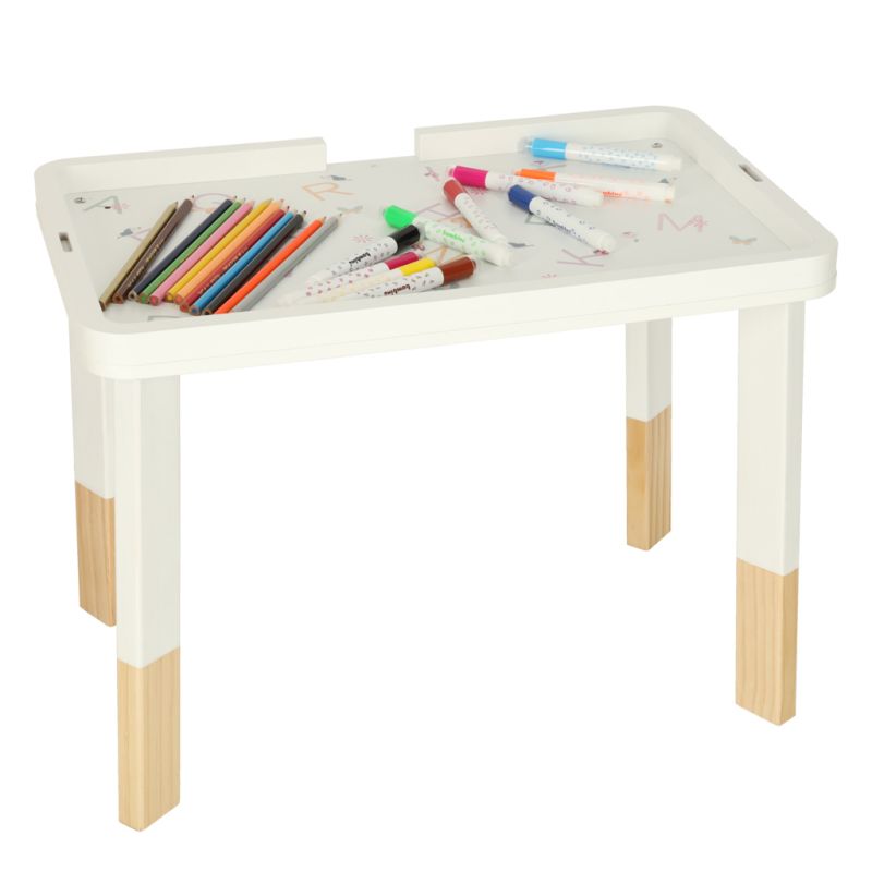 Tablica manipulacyjna LULILO LUDO stolik drewniany sensoryczny 2w1 różowy - obrazek 10