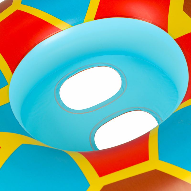 Kółko do pływania dla niemowląt koło pontonik dla dzieci dmuchany z siedziskiem materac żółw 15kg - obrazek 7