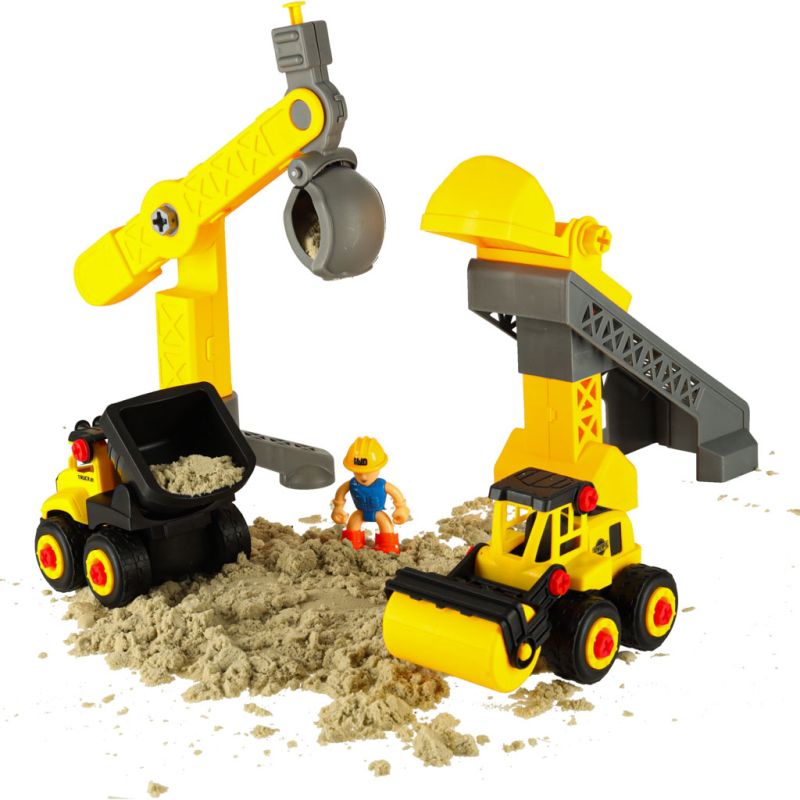 Piasek dla dzieci 1100g zamek pojazdy foremki figurki zestaw kreatywny - obrazek 17