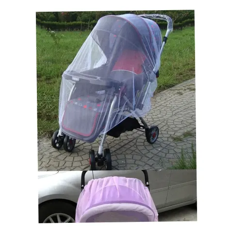 Moskitiera siatka na owady elastyczna na gumkę do wózka uniwersalna 140cm biała