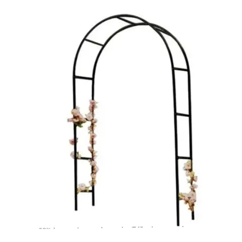 Pergola ogrodowa LUARO łuk uchwyt na róże kwiaty bluszcz pnącza metalowa 240 x 140 cm