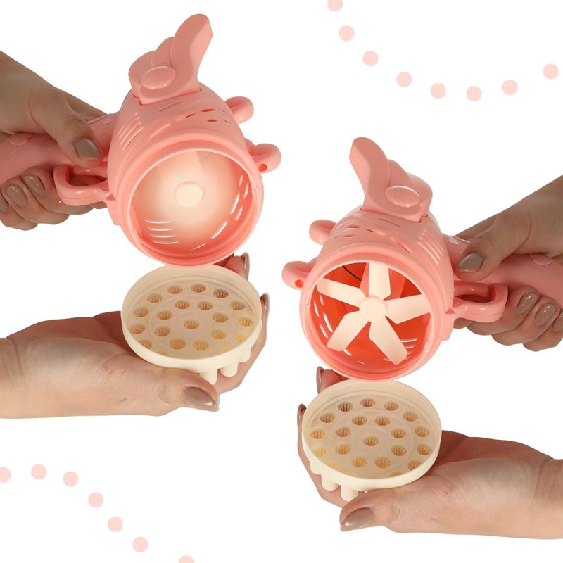 Pistolet do baniek mydlanych bańki mydlane ze skrzydłami różowy - obrazek 3