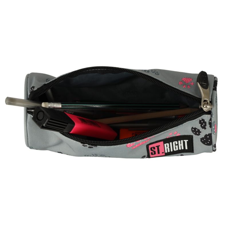 Piórnik szkolny saszetka tuba St. Right szary - obrazek 5