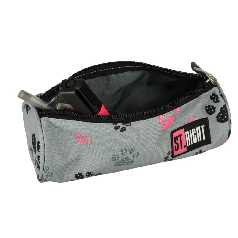 Piórnik szkolny saszetka tuba St. Right szary - obrazek 6