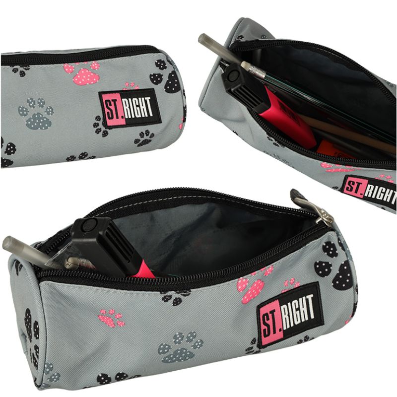 Piórnik szkolny saszetka tuba St. Right szary - obrazek 7