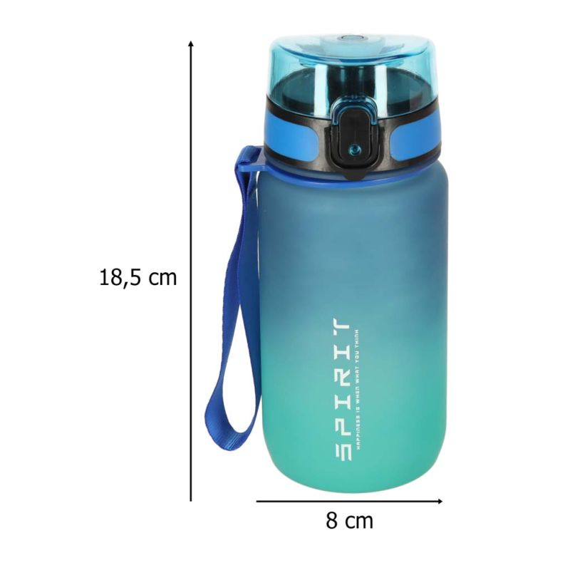 Butelka na wodę bidon z ustnikiem sportowy BPA FREE 600ml niebiesko-zielony - obrazek 11