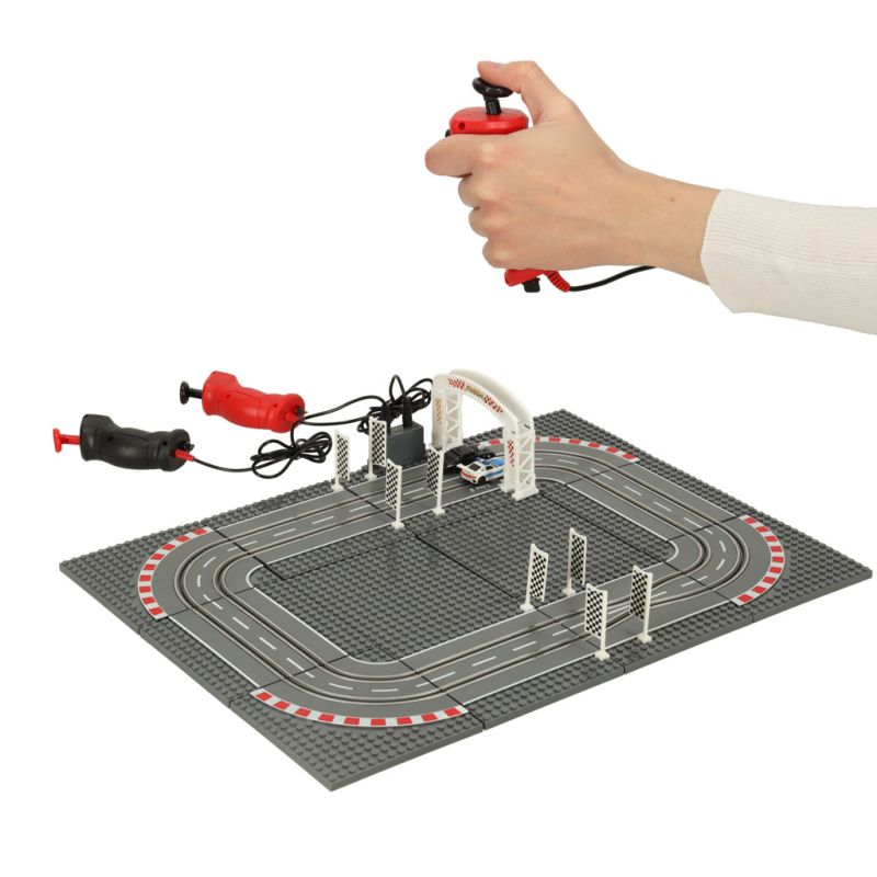 Tor samochodowy wyścigowy policyjny elektryczny + 2 auta klocki konstrukcyjne GD-01 - obrazek 10