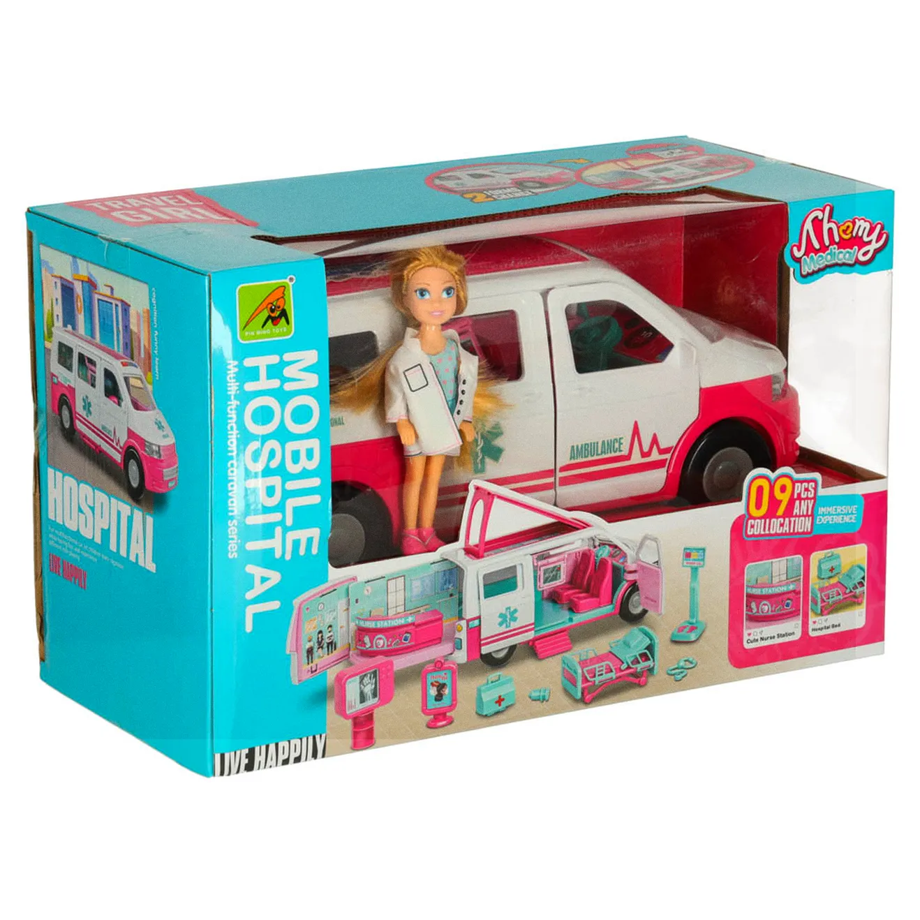 Karetka pogotowia ambulans mobilny szpital lalka akcesoria - obrazek 12