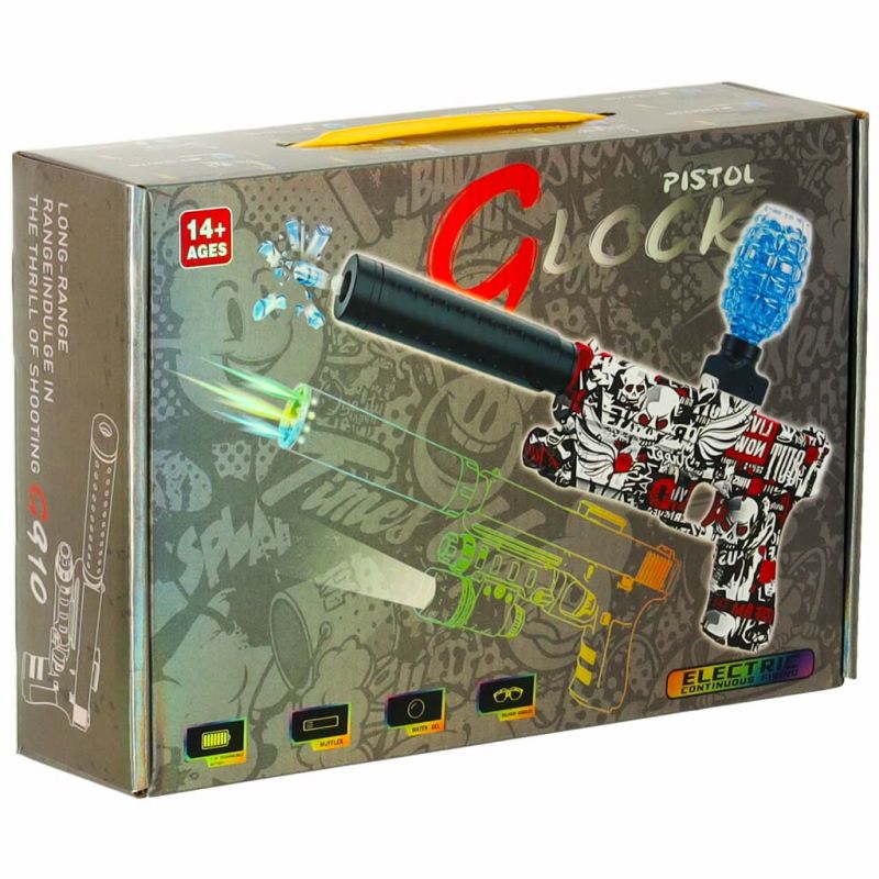 Pistolet na kulki żelowe wodne karabin zasilanie akumulatorowe USB + okulary 550szt. 7-8mm - obrazek 11