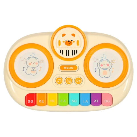 Pianinko organki interaktywne dla dzieci edukacyjne beżowe