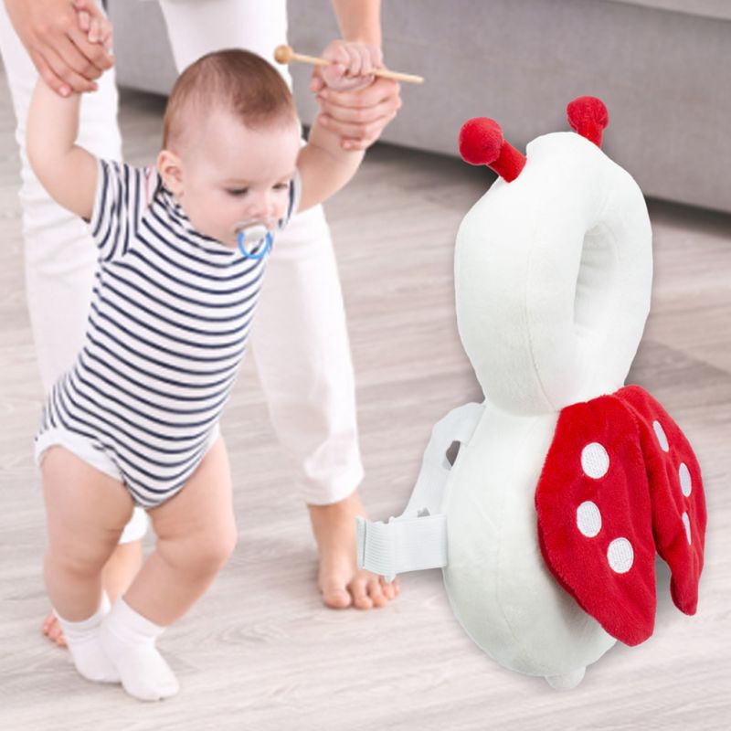 Ochrona głowy poduszka do nauki chodzenia plecak bezpieczeństwa przed upadkiem biedronka - obrazek 5