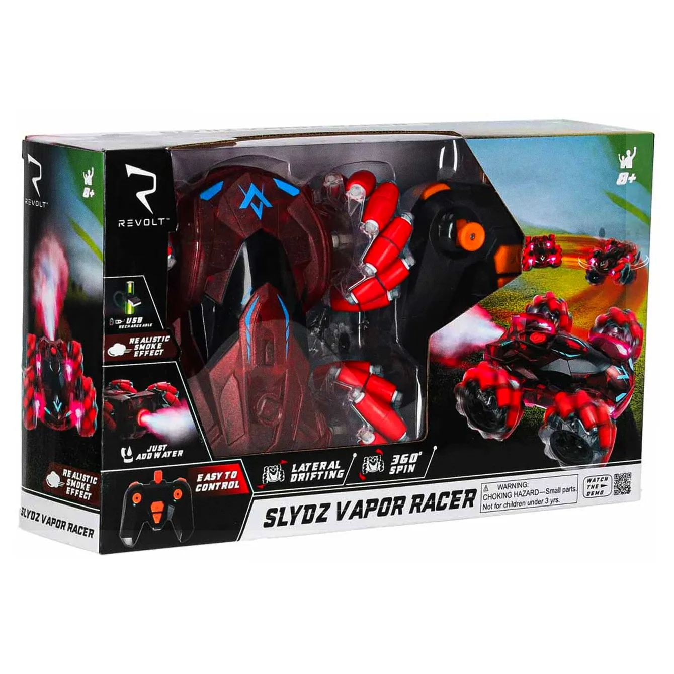 Samochód zdalnie sterowany na pilota Drift Off-Road REVOLT Slydz Vapor Racer 360 czerwony - obrazek 9