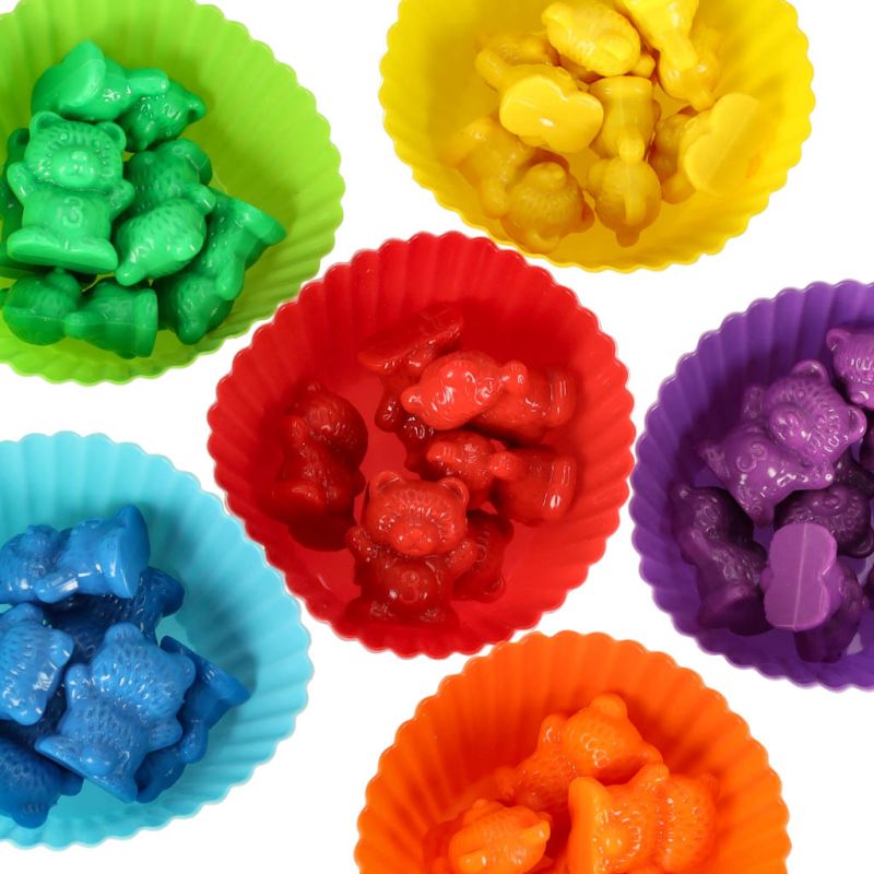 Misie edukacyjne gra nauka liczenia rozpoznawanie kolorów zestaw montessori rozwój zabawa 44el. - obrazek 10