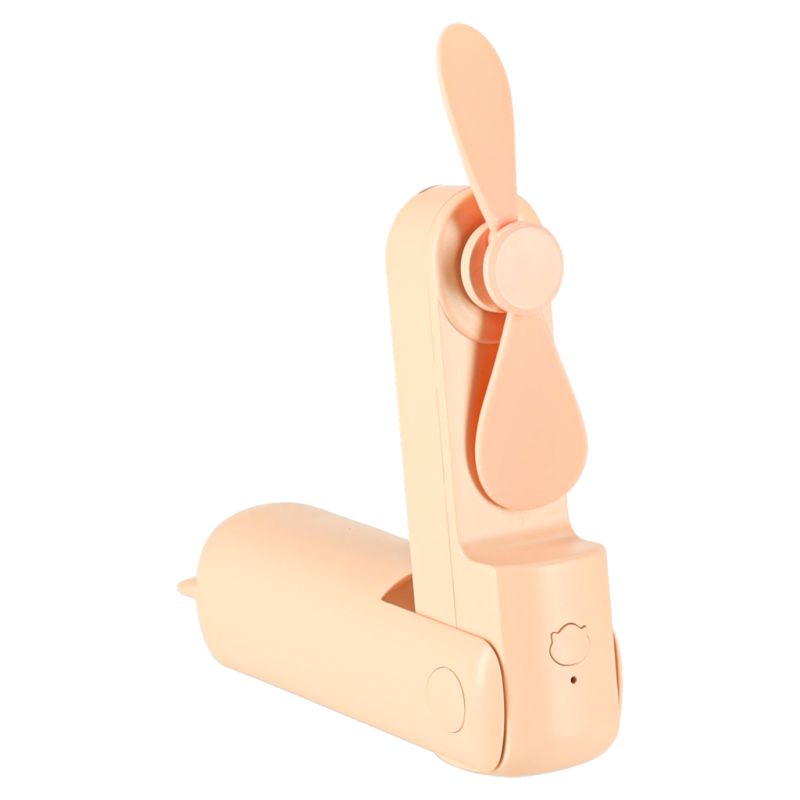 Wiatrak biurkowy wentylator mini ręczny składany wiatraczek przenośny USB różowy - obrazek 5