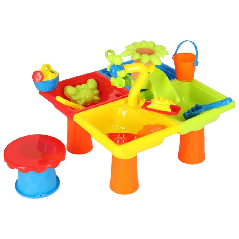 Stolik wodny cztery części piaskownica łopatki konewka stołek - obrazek 8