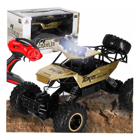 Samochód zdalnie sterowany na pilota RC Rock Crawler 1:12 4WD METAL złoty