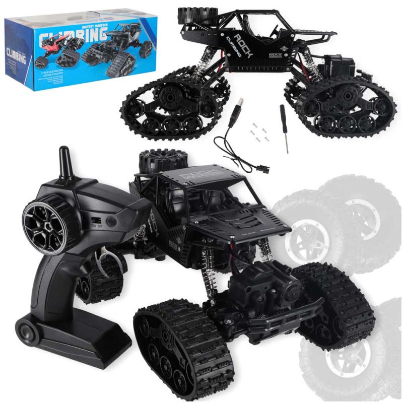 Samochód zdalnie sterowany na pilota RC Rock Crawler 4x4 LHC012 auto 2w1 czarny