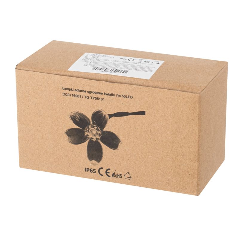 Lampki ogrodowe solarne kwiatki 7m 50LED multikolor - obrazek 5