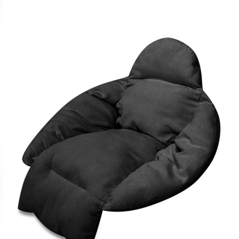 Poduszka LUARO na huśtawkę wiszącą bocianie gniazdo XXL czarna