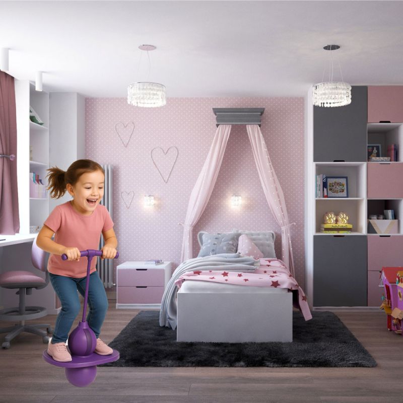 Skoczek dla dzieci pogo równowaga jumper fioletowy - obrazek 10