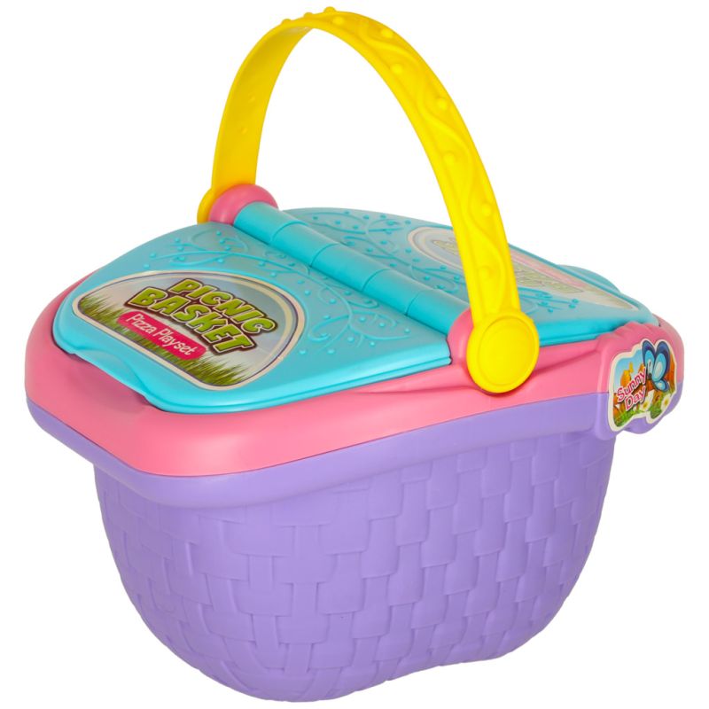 Kosz piknikowy koszyk fast food pizza burger jedzenie prowiant przekąski na piknik - obrazek 2