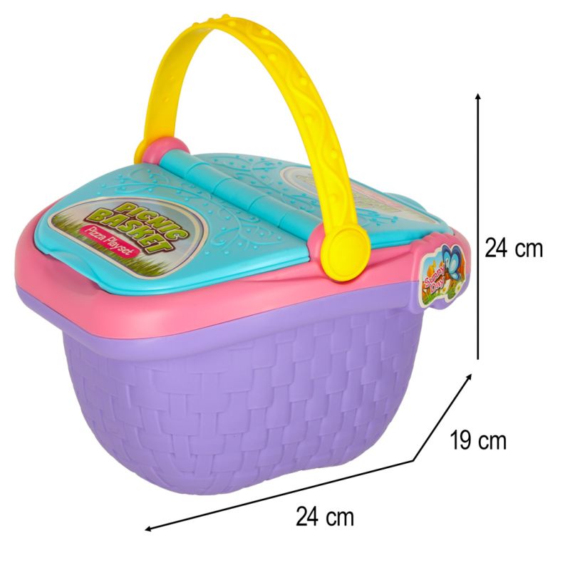 Kosz piknikowy koszyk fast food pizza burger jedzenie prowiant przekąski na piknik - obrazek 12