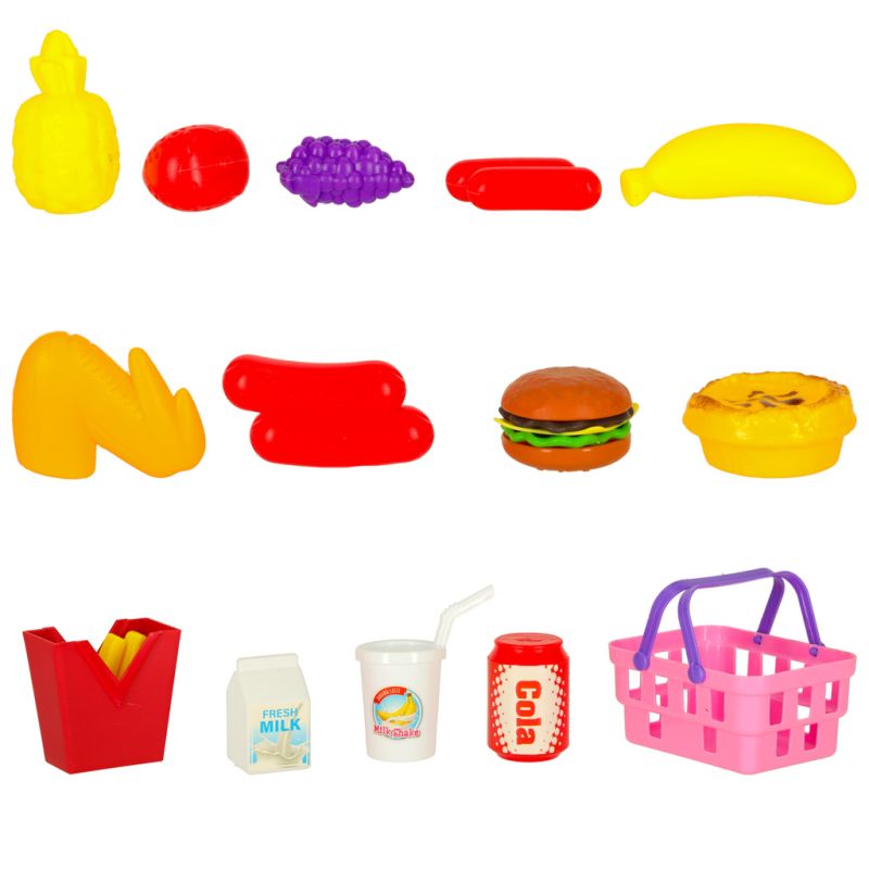 Kosz piknikowy koszyk fast food pizza burger jedzenie prowiant przekąski na piknik - obrazek 3