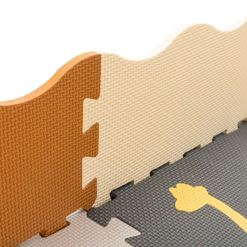 Mata edukacyjna piankowa puzzle brązowa 143 x 143 cm 36 elementów - obrazek 10