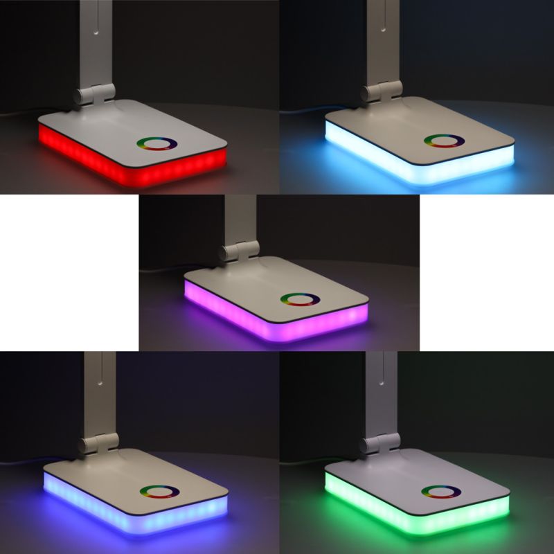 Lampka na biurko biurkowa LED USB dotykowa podświetlana RGB regulacja światła - obrazek 11