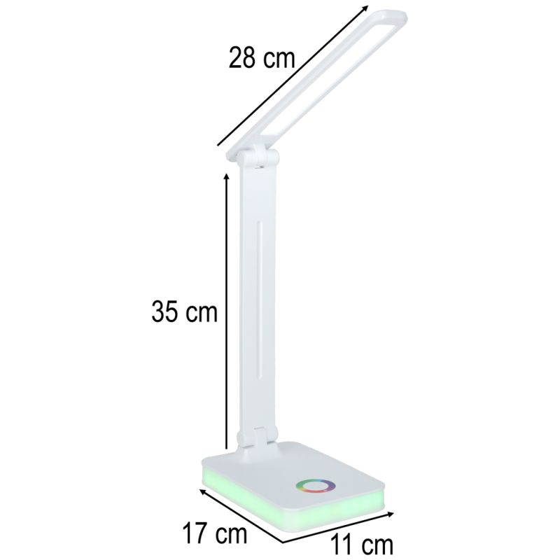 Lampka na biurko biurkowa LED USB dotykowa podświetlana RGB regulacja światła - obrazek 12