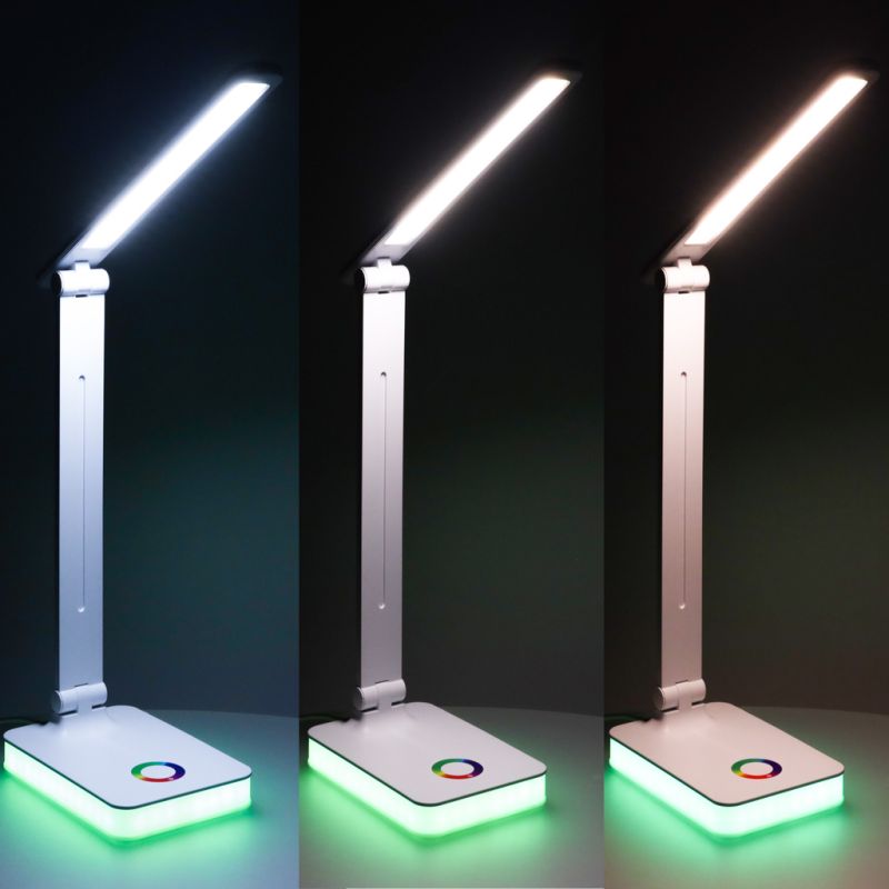 Lampka na biurko biurkowa LED USB dotykowa podświetlana RGB regulacja światła - obrazek 9