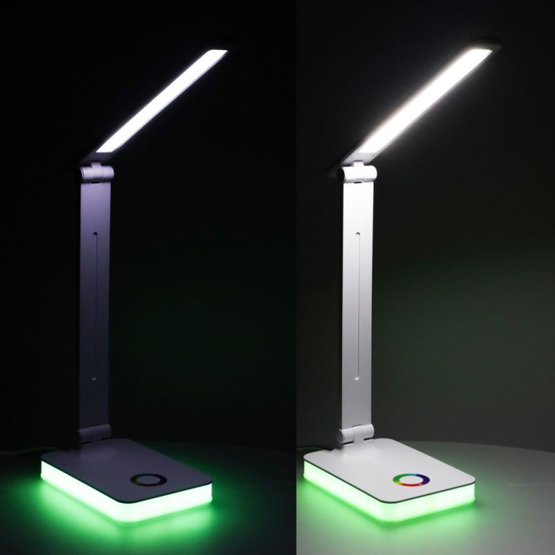 Lampka na biurko biurkowa LED USB dotykowa podświetlana RGB regulacja światła - obrazek 10