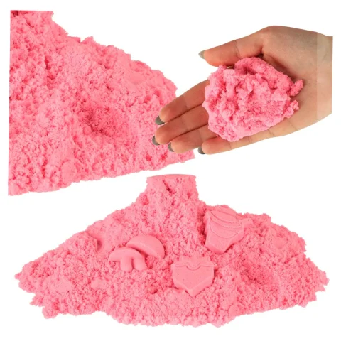 Piasek sensoryczny dla dzieci 1kg w woreczku różowy