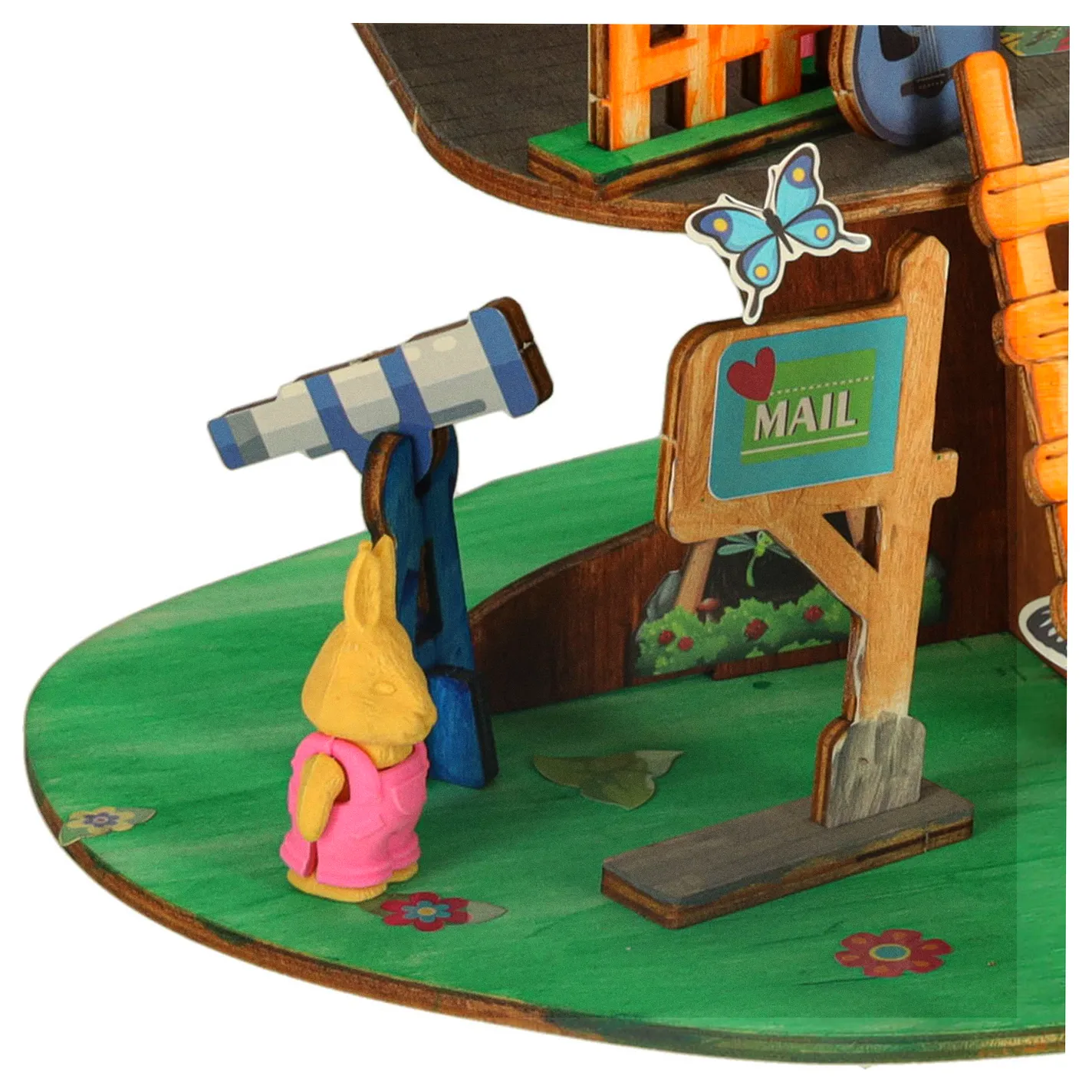 Zestaw kreatywny do budowy domku na drzewie uprawa roślin figurki naklejki - obrazek 10