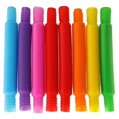 Rurki rury sensoryczne rozciągane tuby edukacyjne montessori 8 sztuk