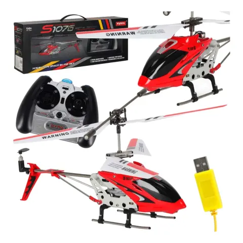 Helikopter zdalnie sterowany na pilota RC SYMA S107G czerwony
