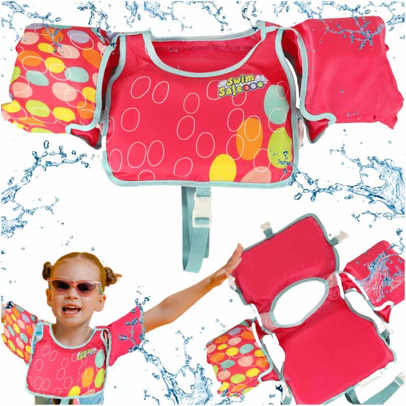 Kamizelka piankowa z rękawkami do pływania kapok dla dzieci 3-6 lat 19-30 kg BESTWAY 32174 różowa - obrazek 7