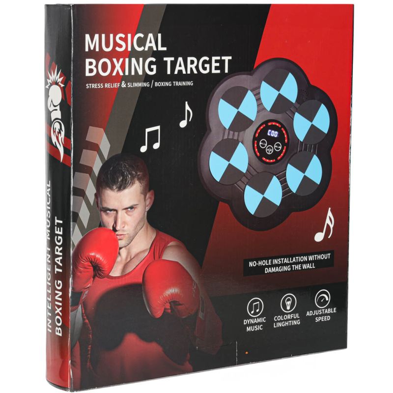 Tarcza bokserska treningowa na ścianę trenażer muzyka LED USB rękawice - obrazek 13