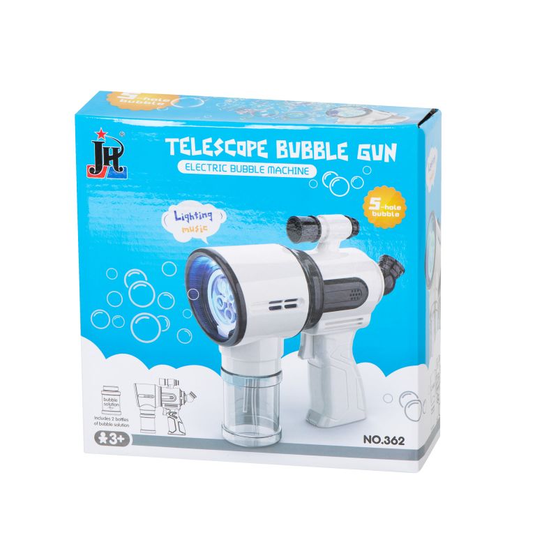 Pistolet do robienia baniek mydlanych bańki mydlane biały - obrazek 4