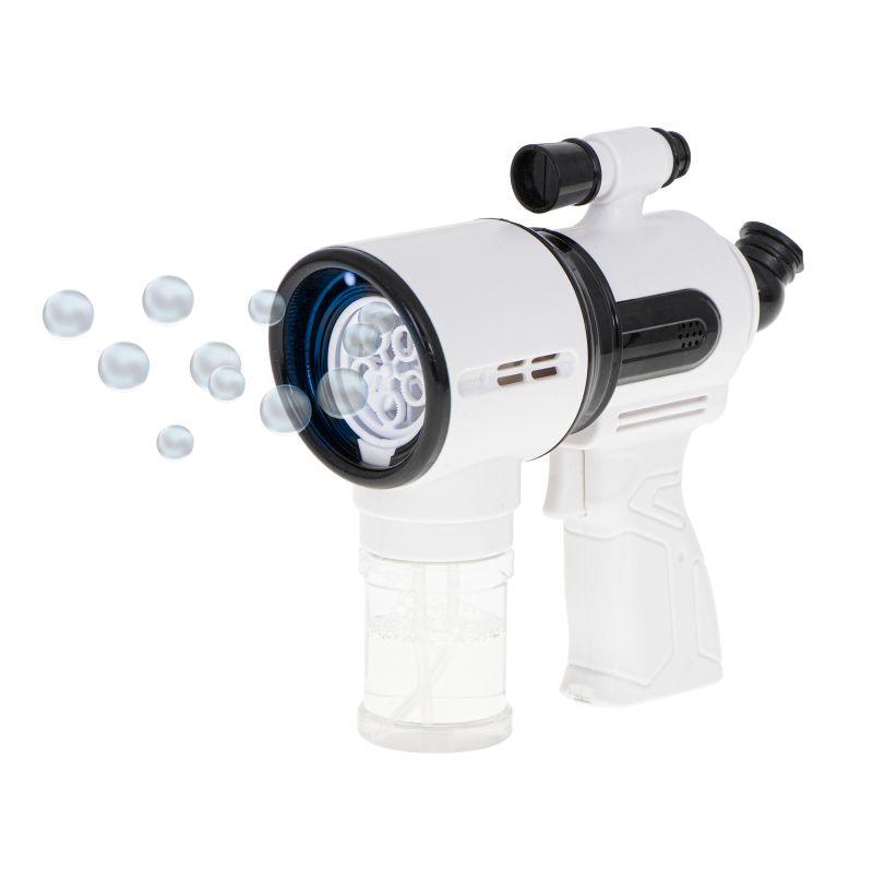 Pistolet do robienia baniek mydlanych bańki mydlane biały - obrazek 7