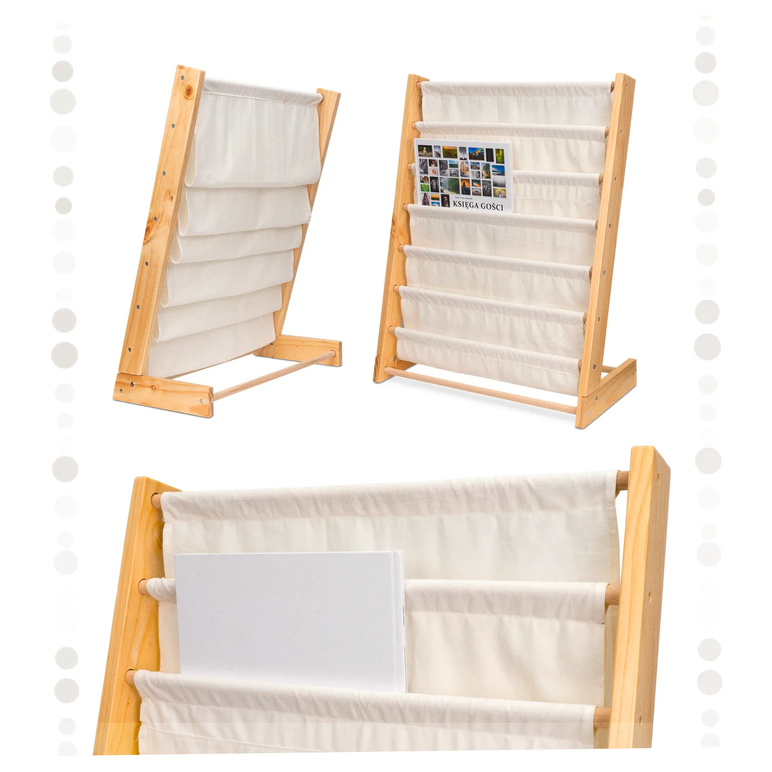 Regał na książki dla dzieci stojak półka 76,5cm - obrazek 9