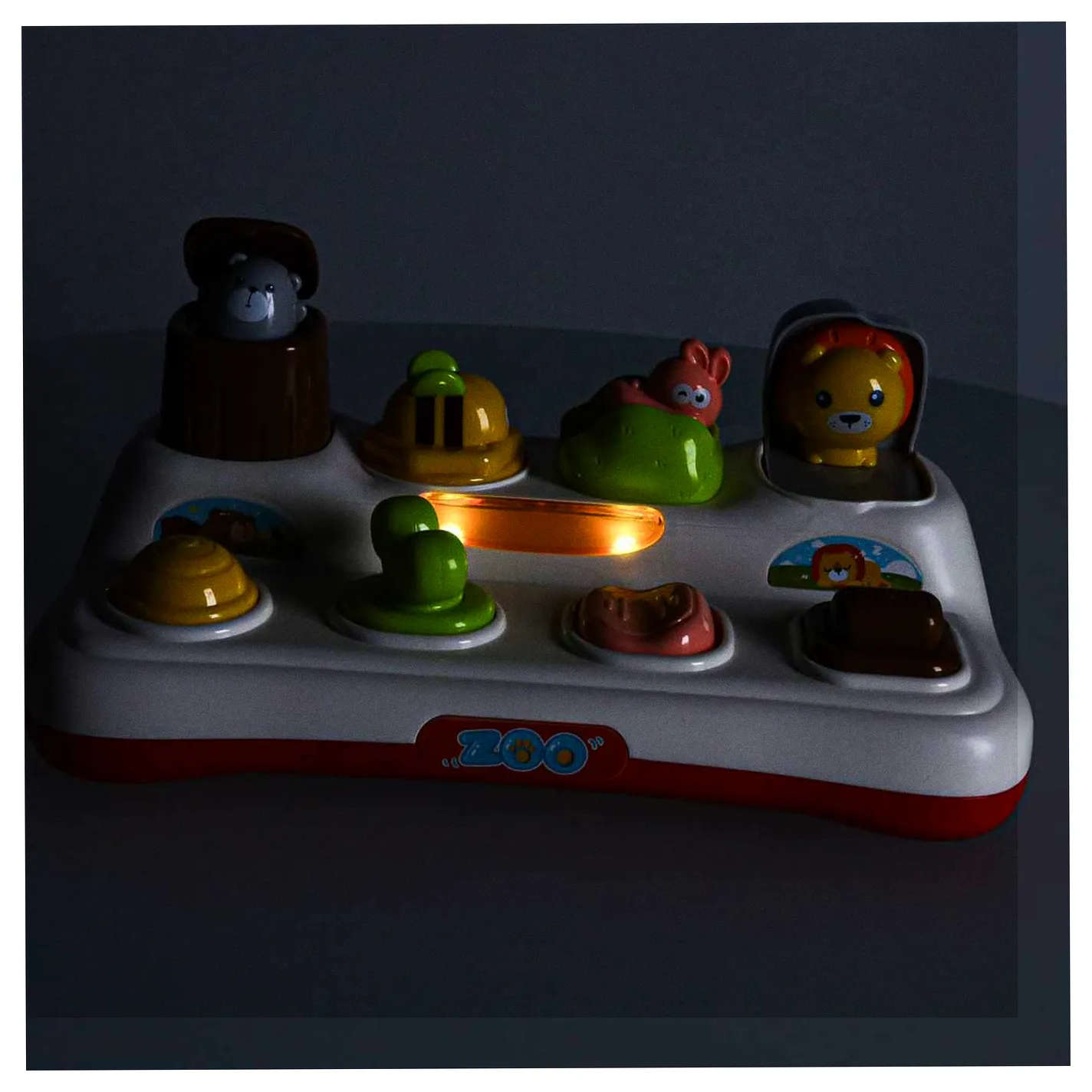 Zabawka edukacyjna pop-up wyskakujące zwierzątka światła dźwięk - obrazek 9