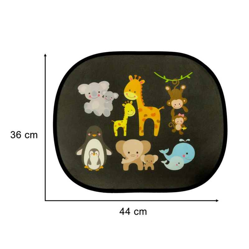 Kurtyna statyczna przeciwsłoneczna osłona okna samochodu zwierzęta zestaw 2 szt. - obrazek 3