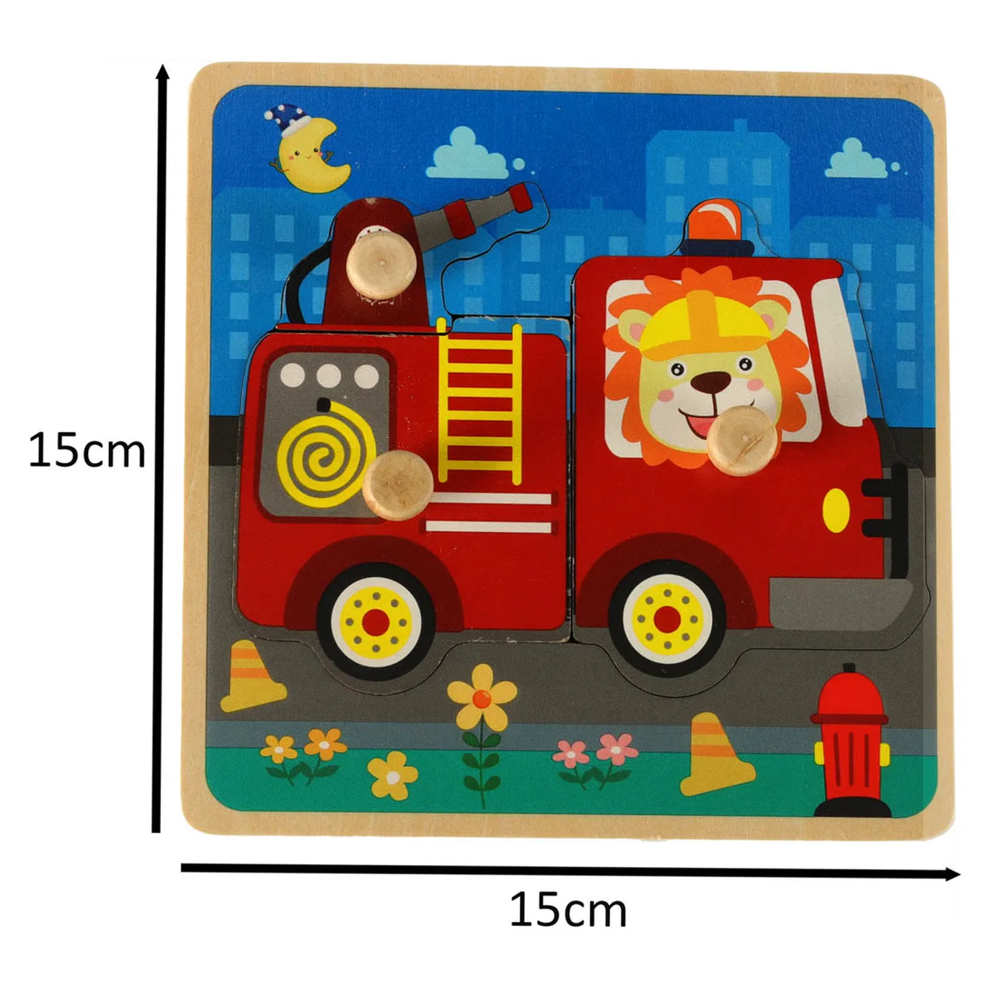 Puzzle drewniane sorter układanka straż pożarna